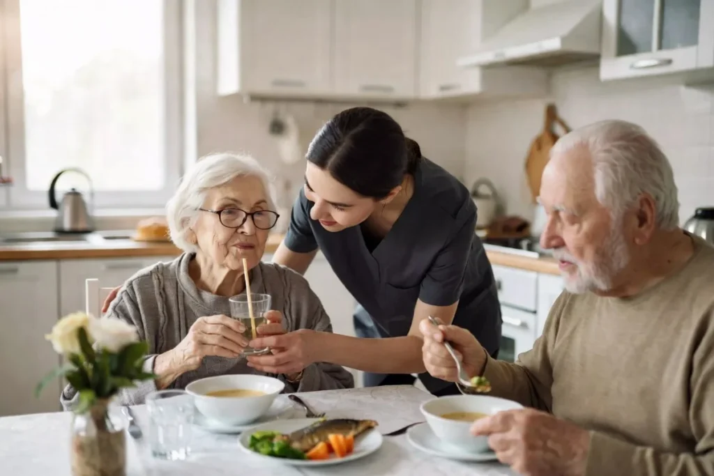 aide au repas personne âgée